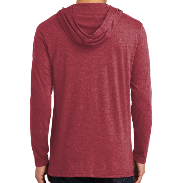 District Perfect Tri ® Long Sleeve Hoodie, Red Frost, Back view