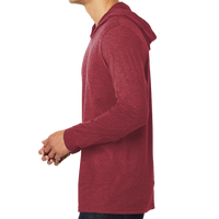District Perfect Tri ® Long Sleeve Hoodie, Red Frost, Left view