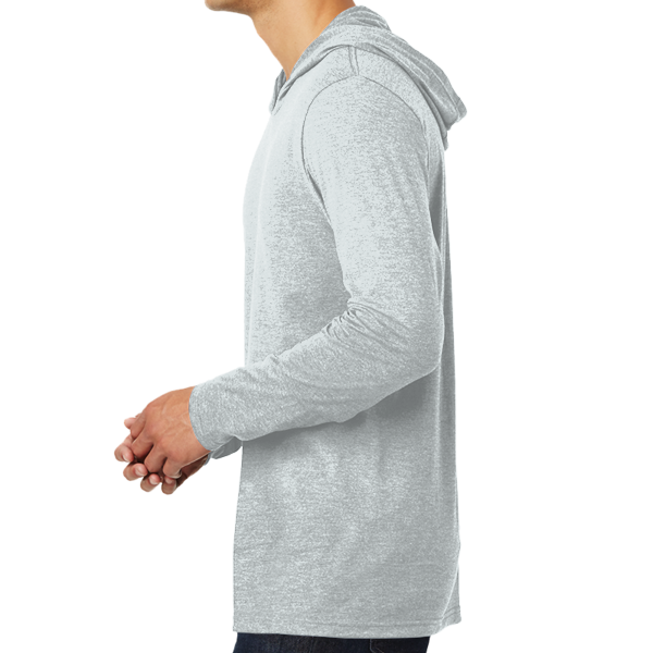 District Perfect Tri ® Long Sleeve Hoodie, White, Left view