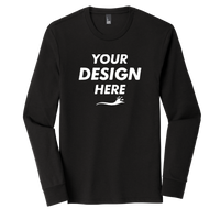 District Perfect Tri ® Long Sleeve Tee, Black, Front view, Mockup