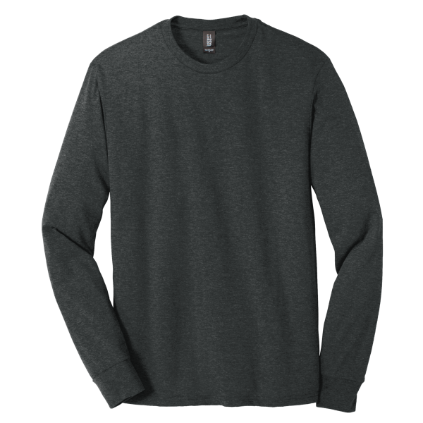 District Perfect Tri ® Long Sleeve Tee, Black Frost, Front view