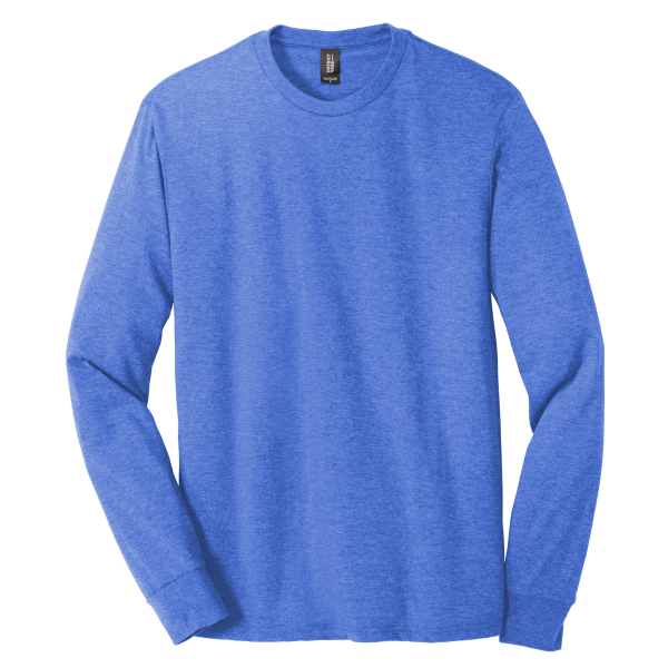 District Perfect Tri ® Long Sleeve Tee, Royal Frost, Front view