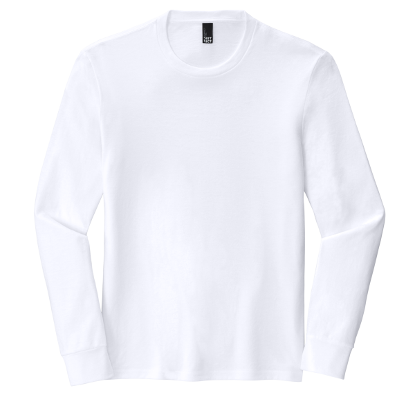 District Perfect Tri ® Long Sleeve Tee, White, Front view