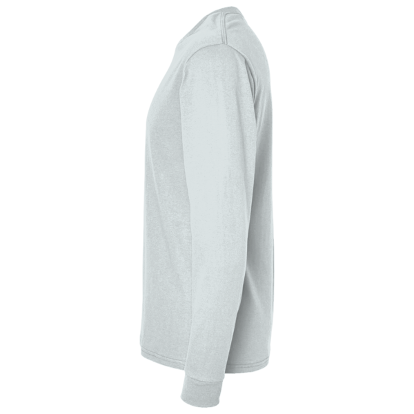 District Perfect Tri ® Long Sleeve Tee, White, Left Sleeve view