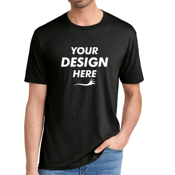District Perfect Tri ® Tee, Black Frost, Front view, Mockup
