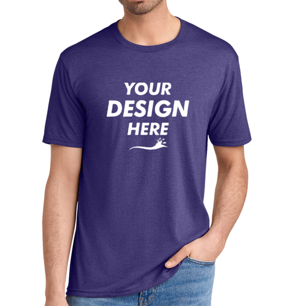 District Perfect Tri ® Tee, Purple Frost, Front view, Mockup