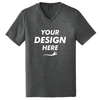 District Perfect Tri ® V Neck Tee, Black Frost, Front view, Mockup