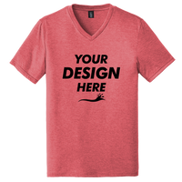 District Perfect Tri ® V Neck Tee, Red Frost, Front view, Mockup
