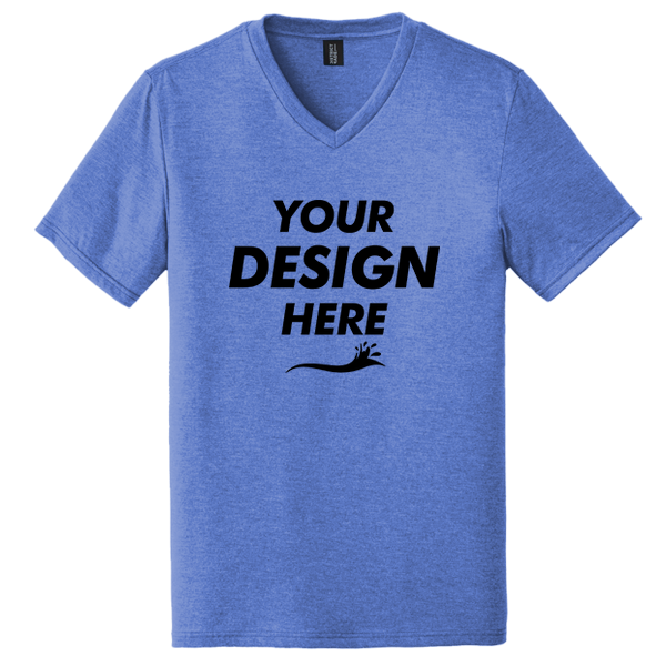 District Perfect Tri ® V Neck Tee, Royal Frost, Front view, Mockup
