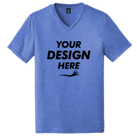District Perfect Tri ® V Neck Tee, Royal Frost, Front view, Mockup