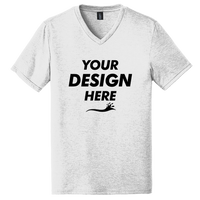 District Perfect Tri ® V Neck Tee, White, Front view, Mockup
