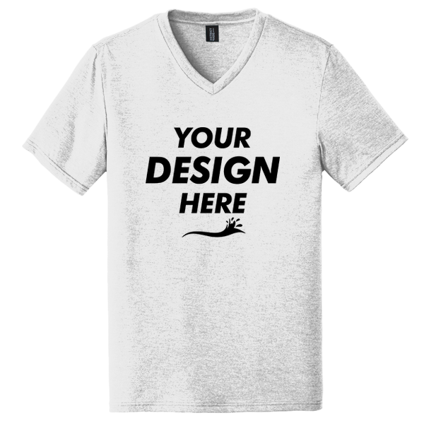 District Perfect Tri ® V Neck Tee, White, Front view, Mockup