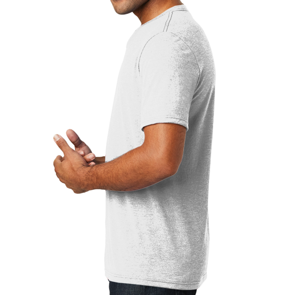 District Perfect Tri ® V Neck Tee, White, Left Side view