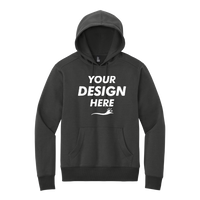 District Perfect Weight ® Fleece Hoodie, Charcoal, Front view, Mockup