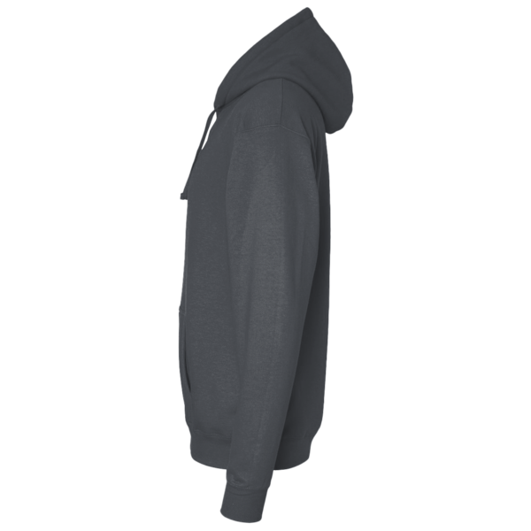 District Perfect Weight ® Fleece Hoodie, Charcoal, Left Sleeve view