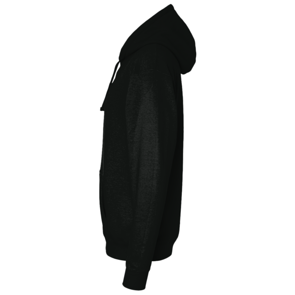 District Perfect Weight ® Fleece Hoodie, Jet Black, Left Sleeve view