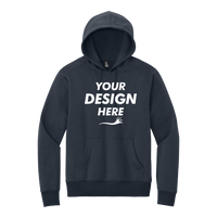 District Perfect Weight ® Fleece Hoodie, New Navy, Front view, Mockup