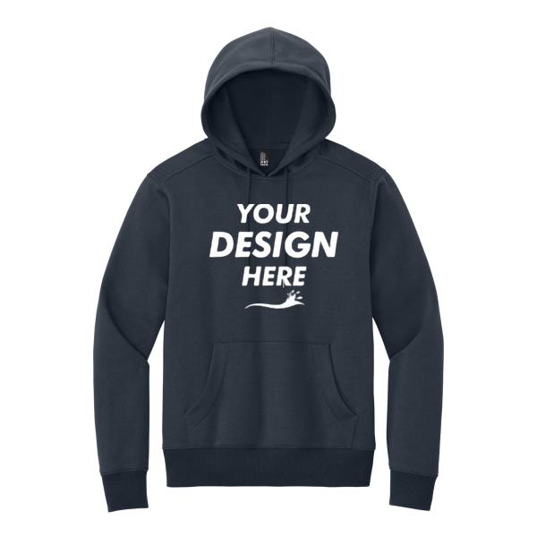 District Perfect Weight ® Fleece Hoodie, New Navy, Front view, Mockup