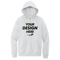 District Re Fleece Hoodie, Ash, Front view, Mockup