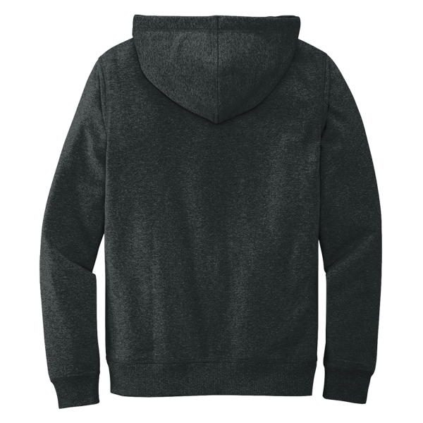 District Re Fleece Hoodie, Charcoal Heather, Back view