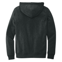 District Re Fleece Hoodie, Charcoal Heather, Back view