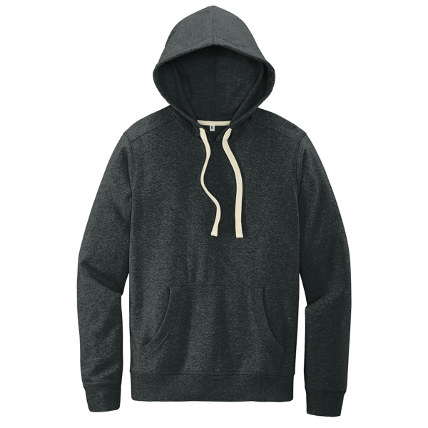District Re Fleece Hoodie, Charcoal Heather, Front view
