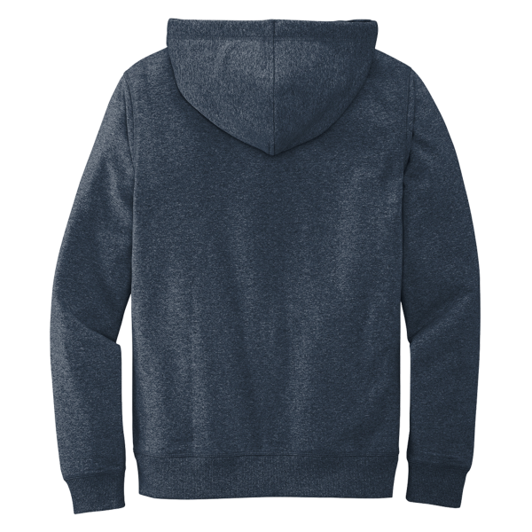 District Re Fleece Hoodie, Heathered Navy, Back view