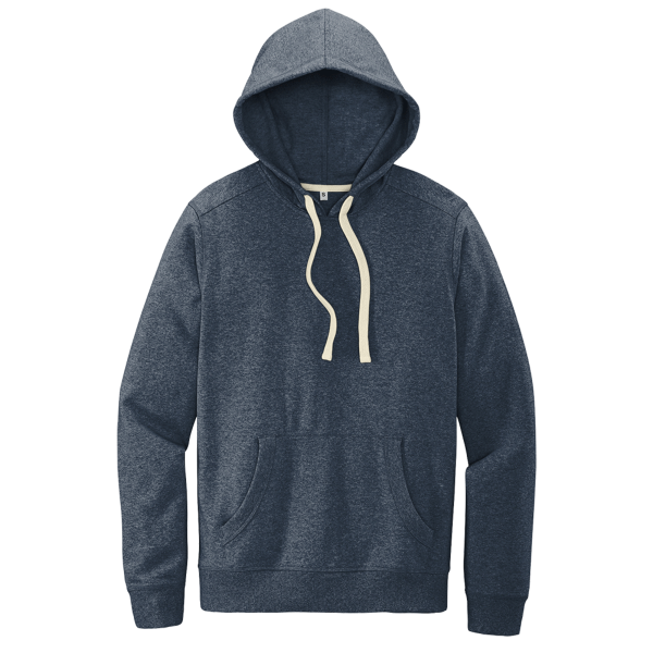 District Re Fleece Hoodie, Heathered Navy, Front view