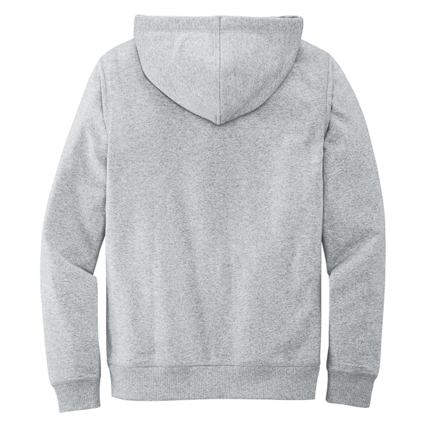 District Re Fleece Hoodie, Light Heather Grey, Back view