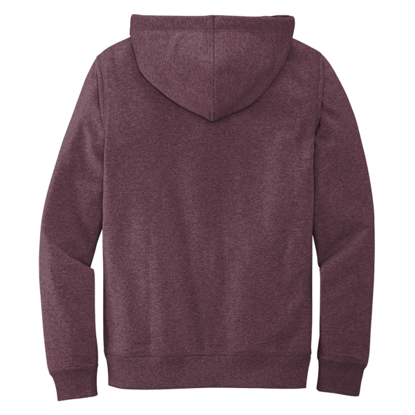 District Re Fleece Hoodie, Maroon Heather, Back view