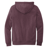 District Re Fleece Hoodie, Maroon Heather, Back view