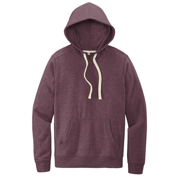 District Re Fleece Hoodie, Maroon Heather, Front view