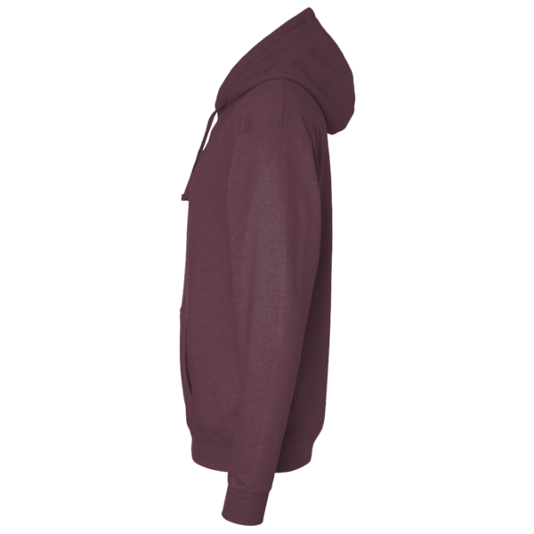 District Re Fleece Hoodie, Maroon Heather, Left Sleeve view
