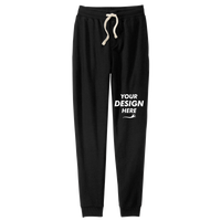 District Re Fleece Jogger, Black, Front view, Mockup