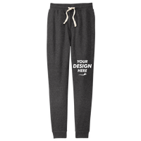 District Re Fleece Jogger, Charcoal Heather, Front view, Mockup