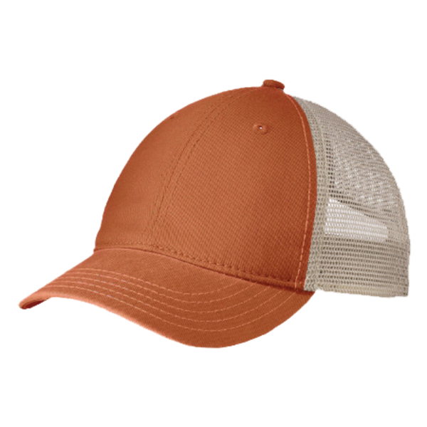 District Super Soft Mesh Back Cap, Burnt Orange / Stone, Left Side view
