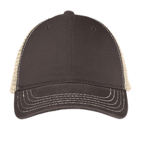 District Super Soft Mesh Back Cap, Chocolate Brown / Stone, Front view