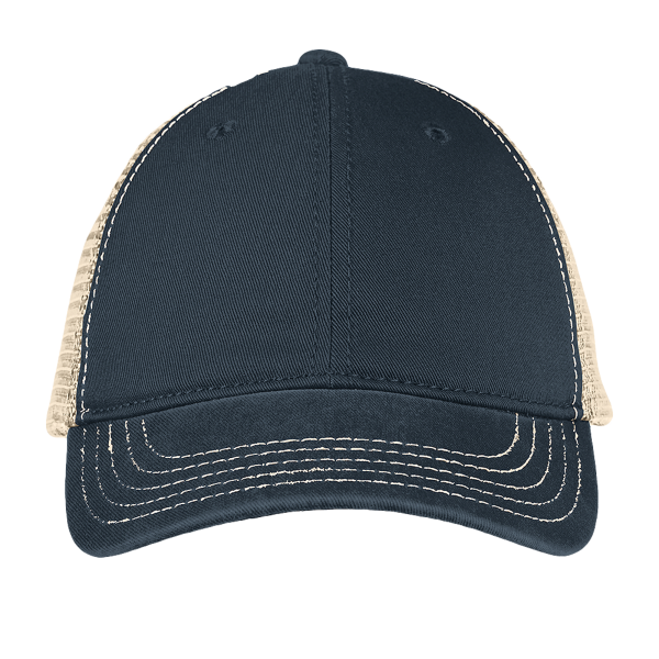 District Super Soft Mesh Back Cap, New Navy / Stone, Front view