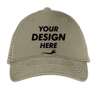 District Super Soft Mesh Back Cap, Olive / Khaki, Front view, Mockup