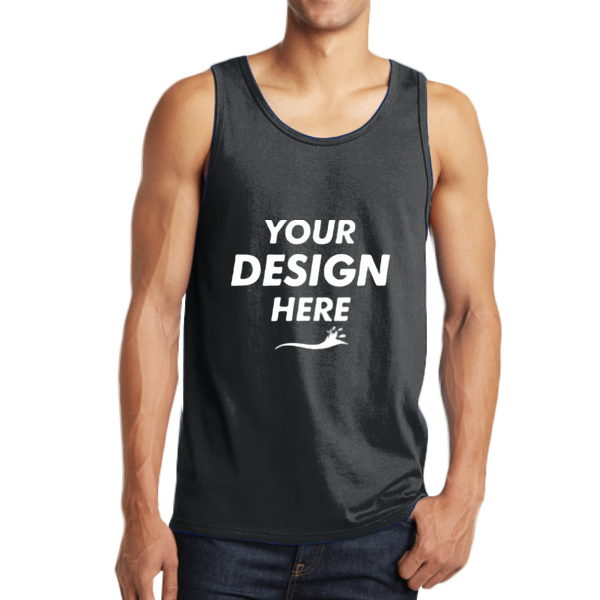 District The Concert Tank ®, Black, Front view, Mockup