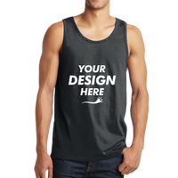 District The Concert Tank ®, Black, Front view, Mockup