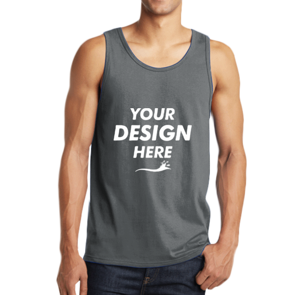 District The Concert Tank ®, Heather Grey, Front view, Mockup