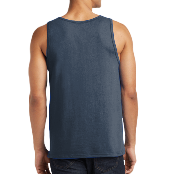 District The Concert Tank ®, Heathered Navy, Back view