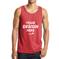 District The Concert Tank ®, New Red, Front view, Mockup