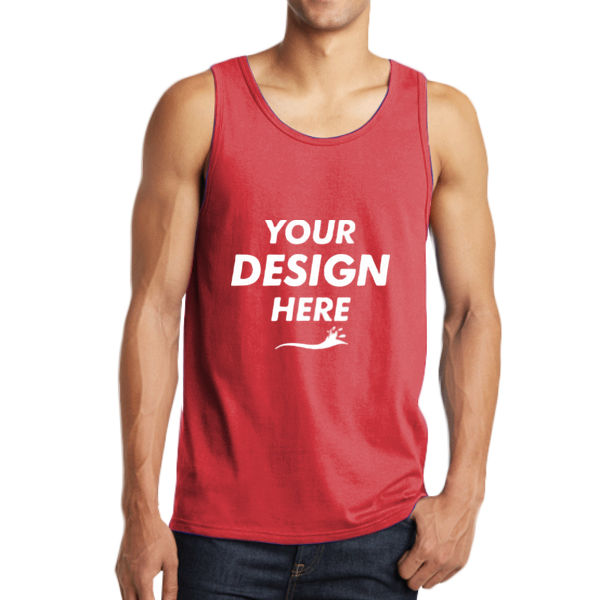 District The Concert Tank ®, New Red, Front view, Mockup