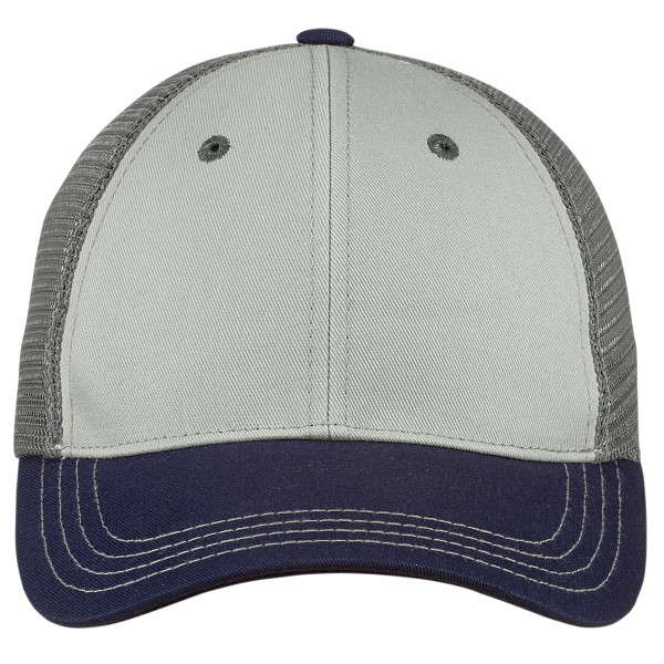 District Tri Tone Mesh Back Cap, Chrome / New Navy / Charcoal, Headwear Front view