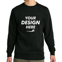 District V.I.T. Fleece Crew, Black, Front view, Mockup