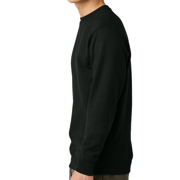 District V.I.T. Fleece Crew, Black, Left Sleeve view