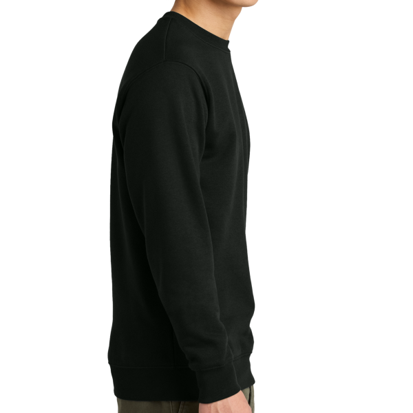 District V.I.T. Fleece Crew, Black, Right Sleeve view