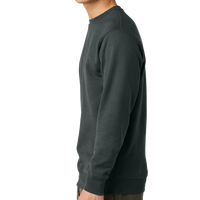 District V.I.T. Fleece Crew, Charcoal, Left Sleeve view